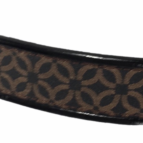 Faux Leather Flower Design Belt, Black, Brown - Picture 4 of 6